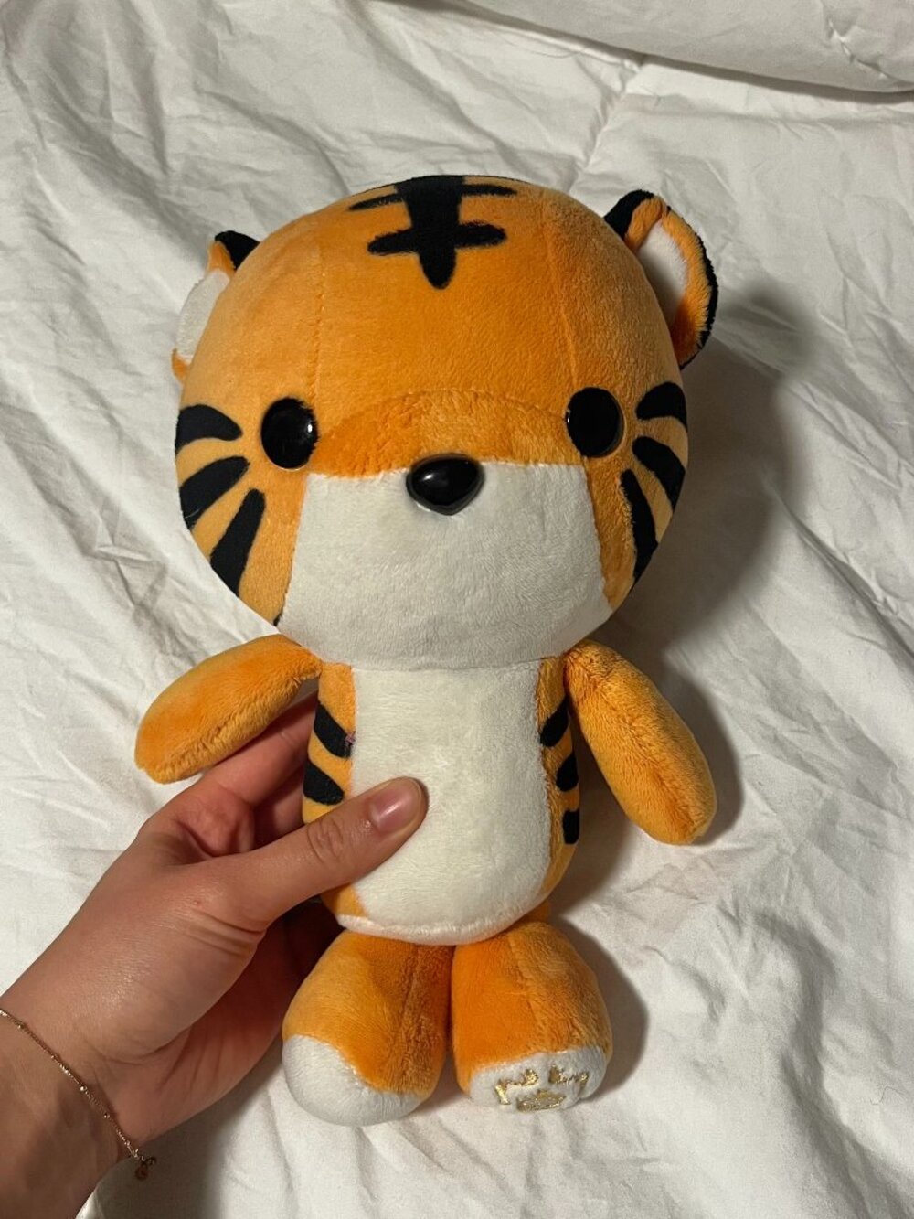 Bellzi Orange Tiger Stuffed Animal Plush Toy